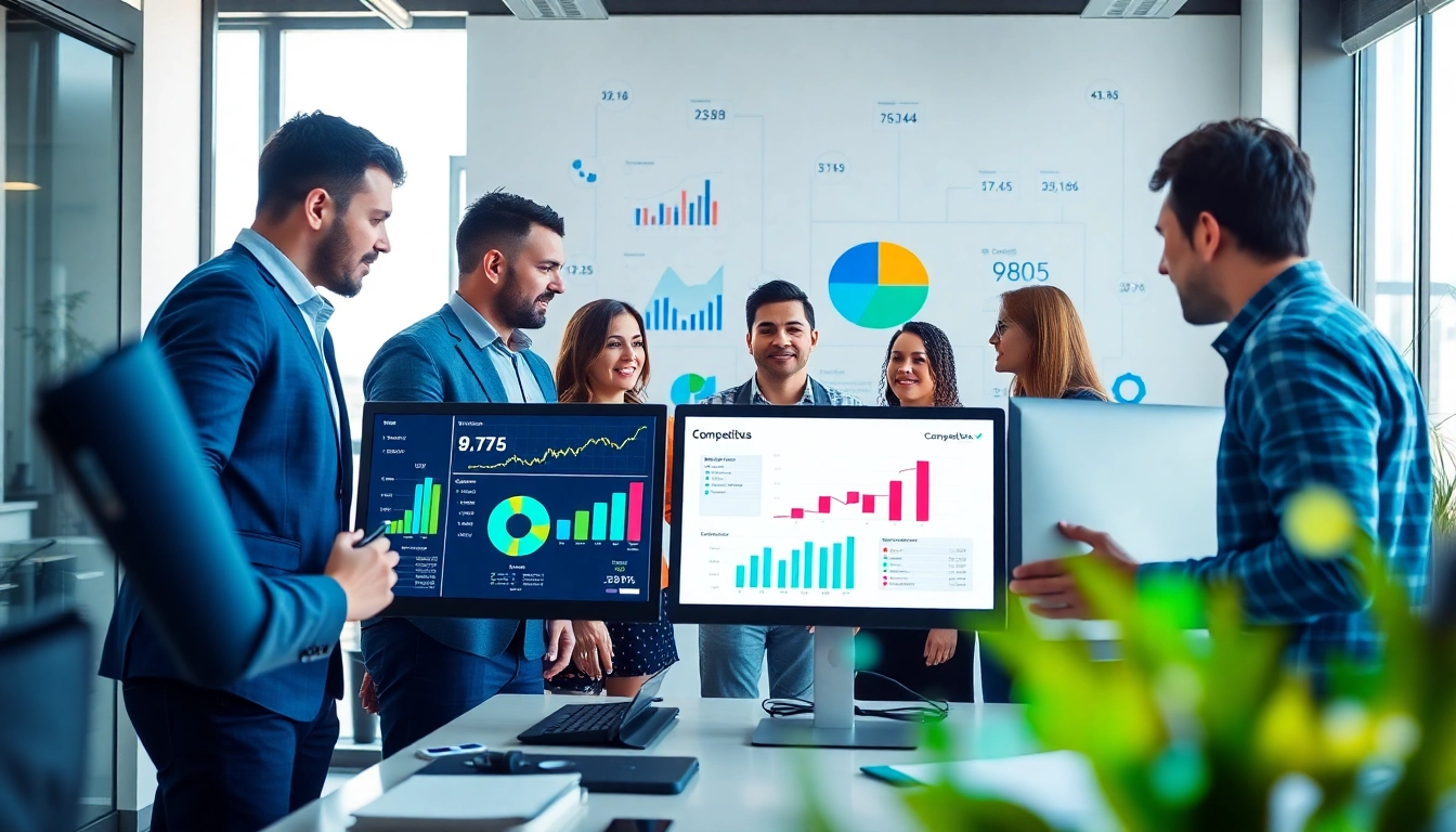 Visualize strategies to find competitor customers in a dynamic team environment.