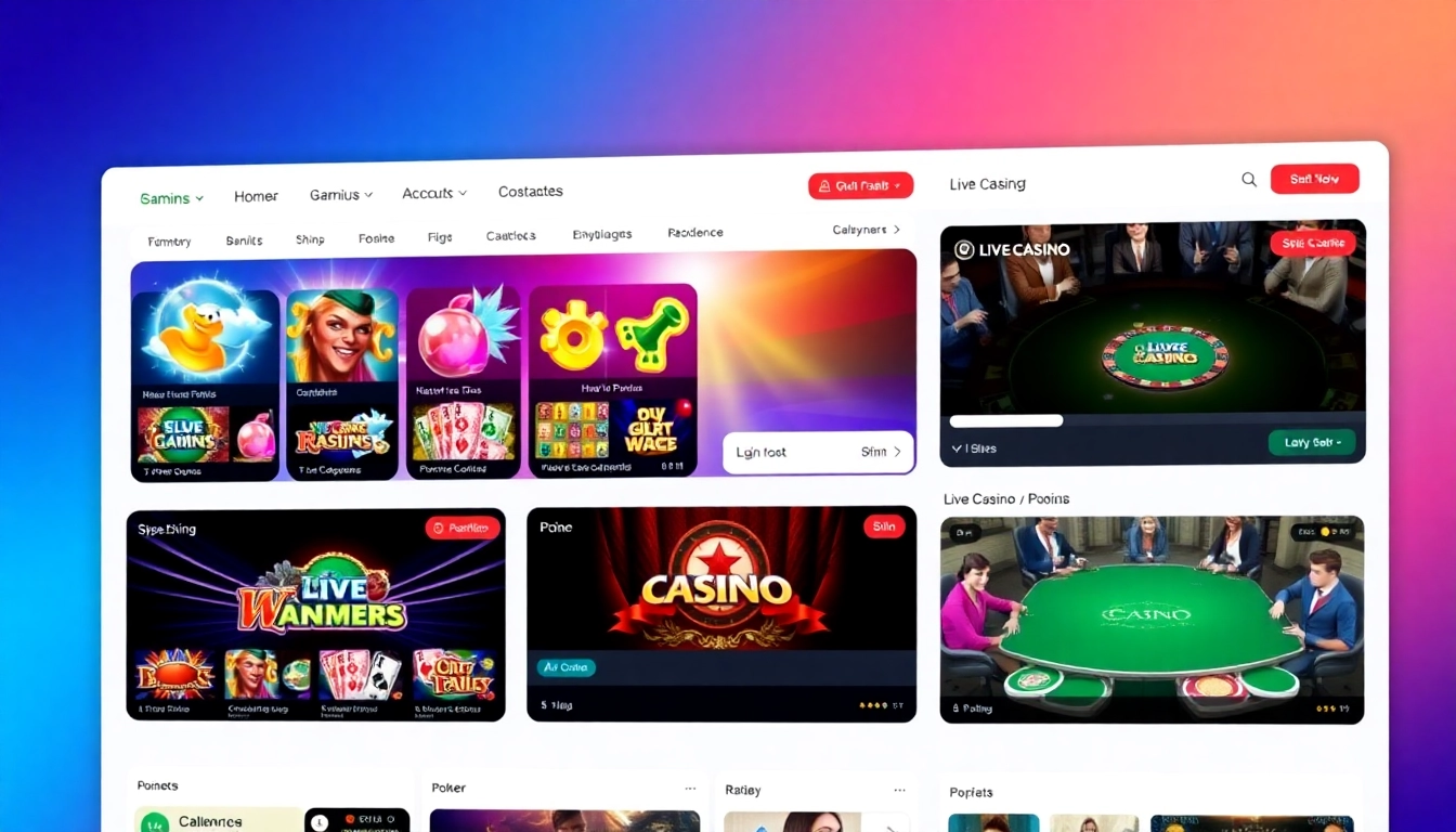 Engaging interface of petirzeus88 displaying exciting online casino games and live dealers.