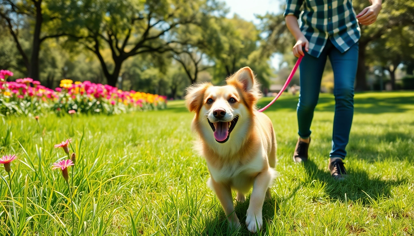 Enjoy affordable pooper scooper service San Antonio with happy pets in a sunny park.