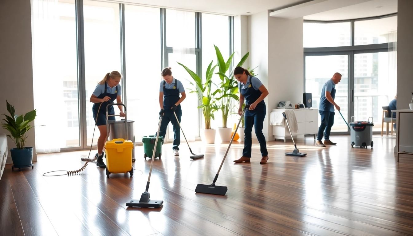 Efficient bond cleaning Brisbane team working to ensure comprehensive cleaning services.