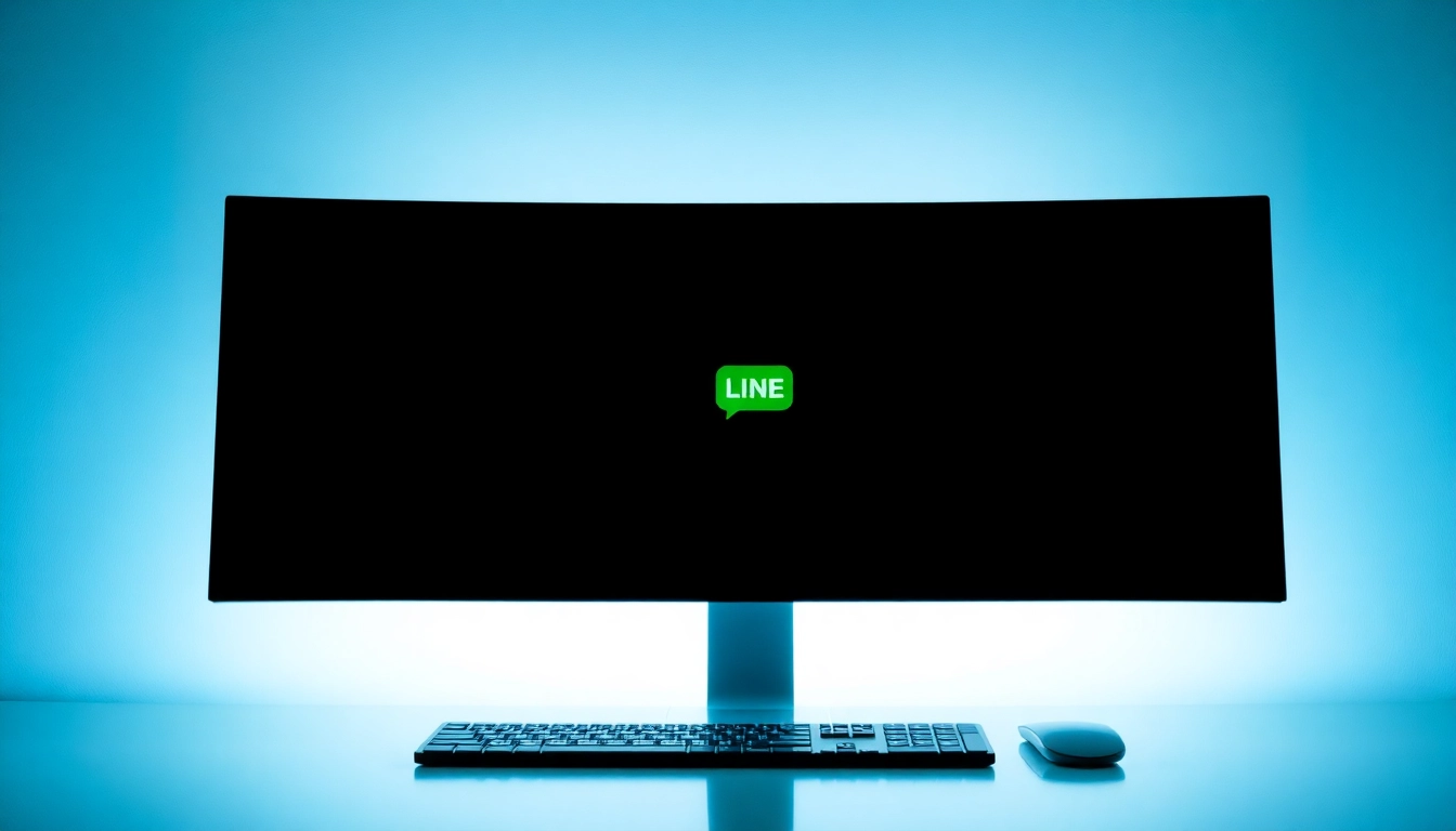 Experience the line电脑版下载 application on sleek computer screens, showcasing its user-friendly interface and vibrant colors.