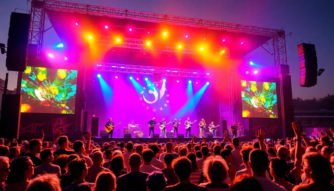 Experience 汽水音乐海外 at a lively festival with dynamic performances and a diverse audience enjoying the music.