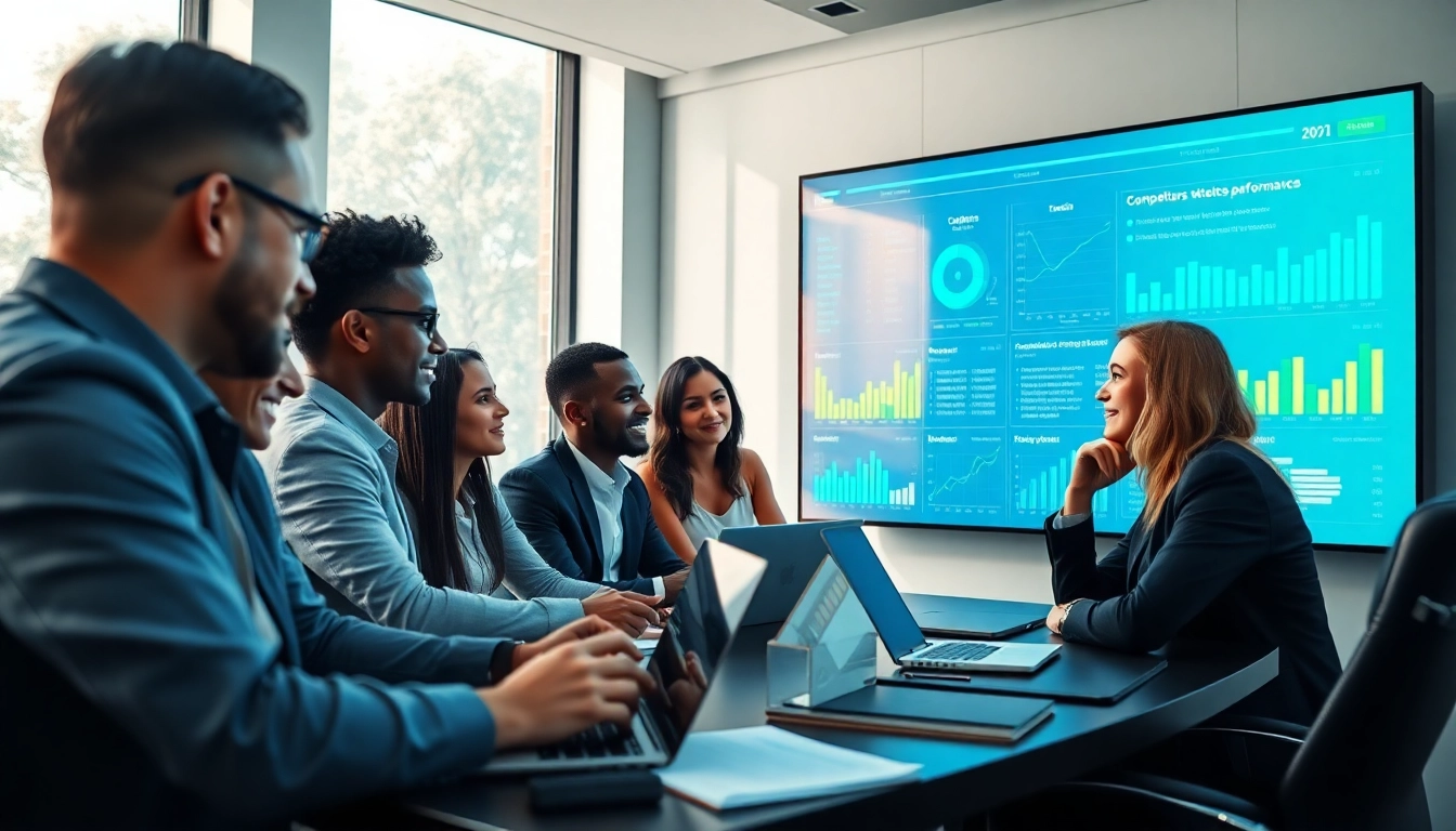 Analyze competitive intelligence data during a professional meeting to improve strategic insights.