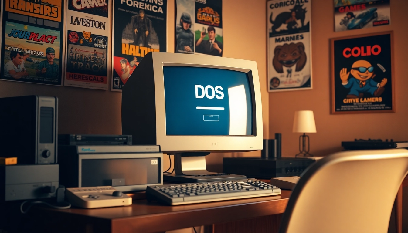 Download DOS games and relive classic gaming moments with this vintage setup.