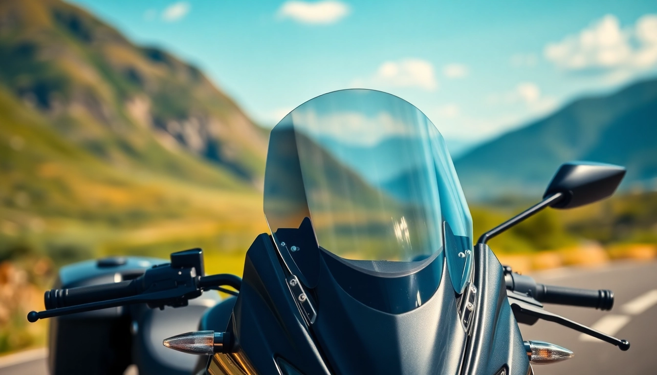 Showcasing motorcycle windscreens that enhance riding experience with aerodynamic design and clarity.