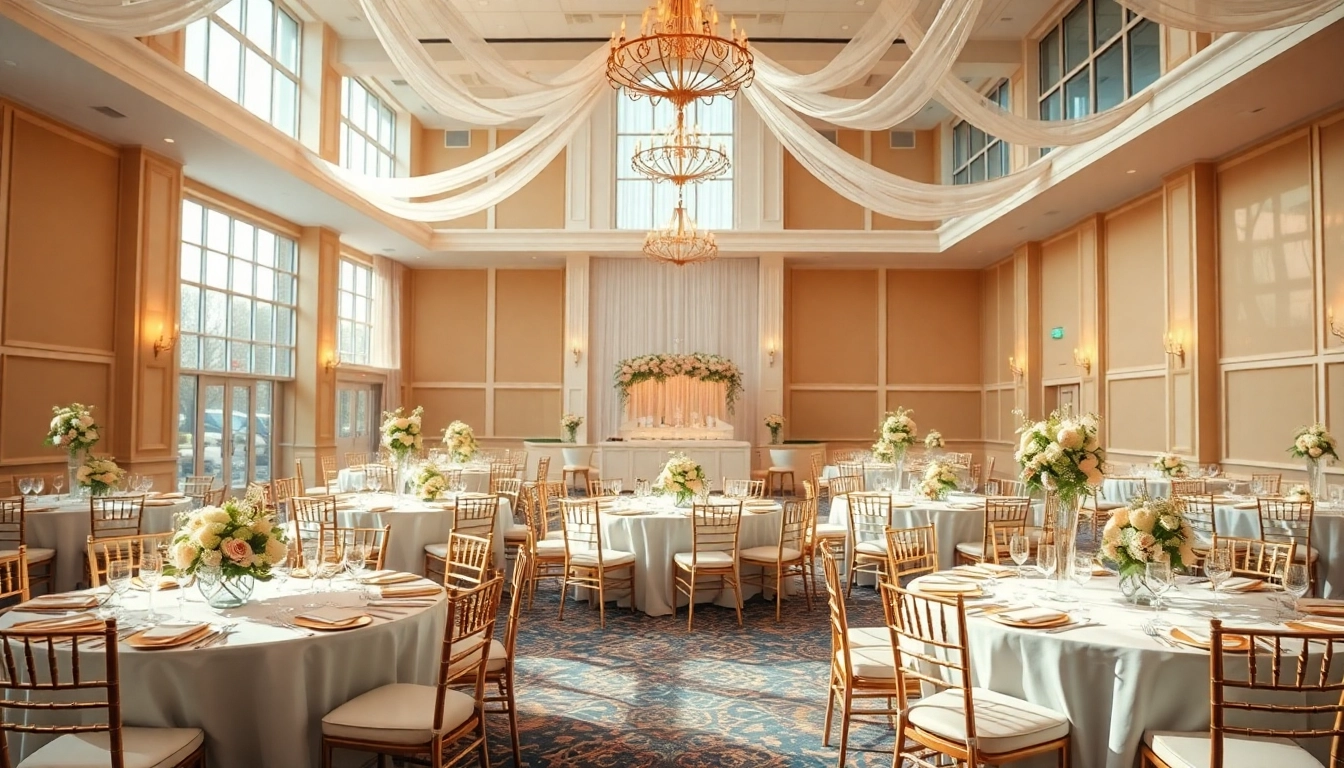 Experience the beauty of the trenton event center with elegant decor for weddings and special events.