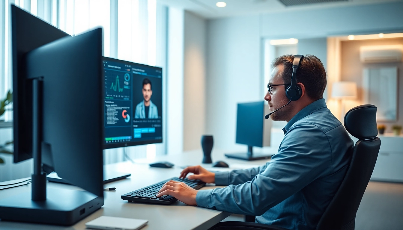 Engaging remote IT Support Services Markham technician assisting a client via video call.