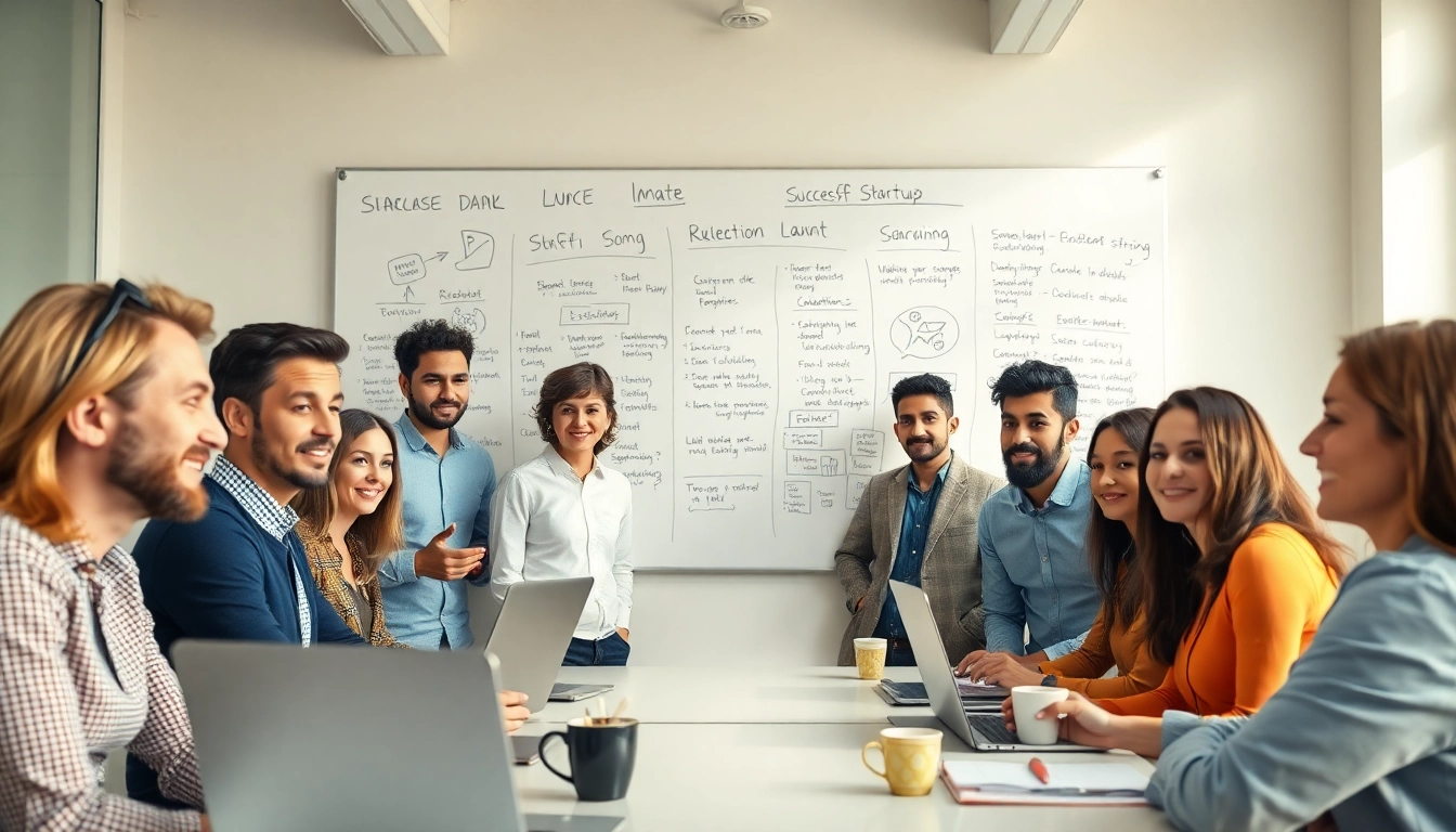 Launch Successful Startup strategies discussed in a vibrant business meeting setting.
