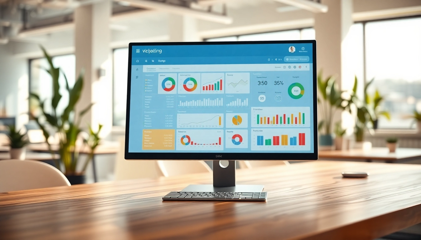 Engaging budget visualizer interface on a modern desktop showcasing colorful financial graphs.