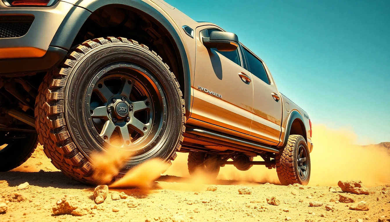 Showcase XD wheels on an off-road truck in a rugged landscape, emphasizing its aggressive design and performance.