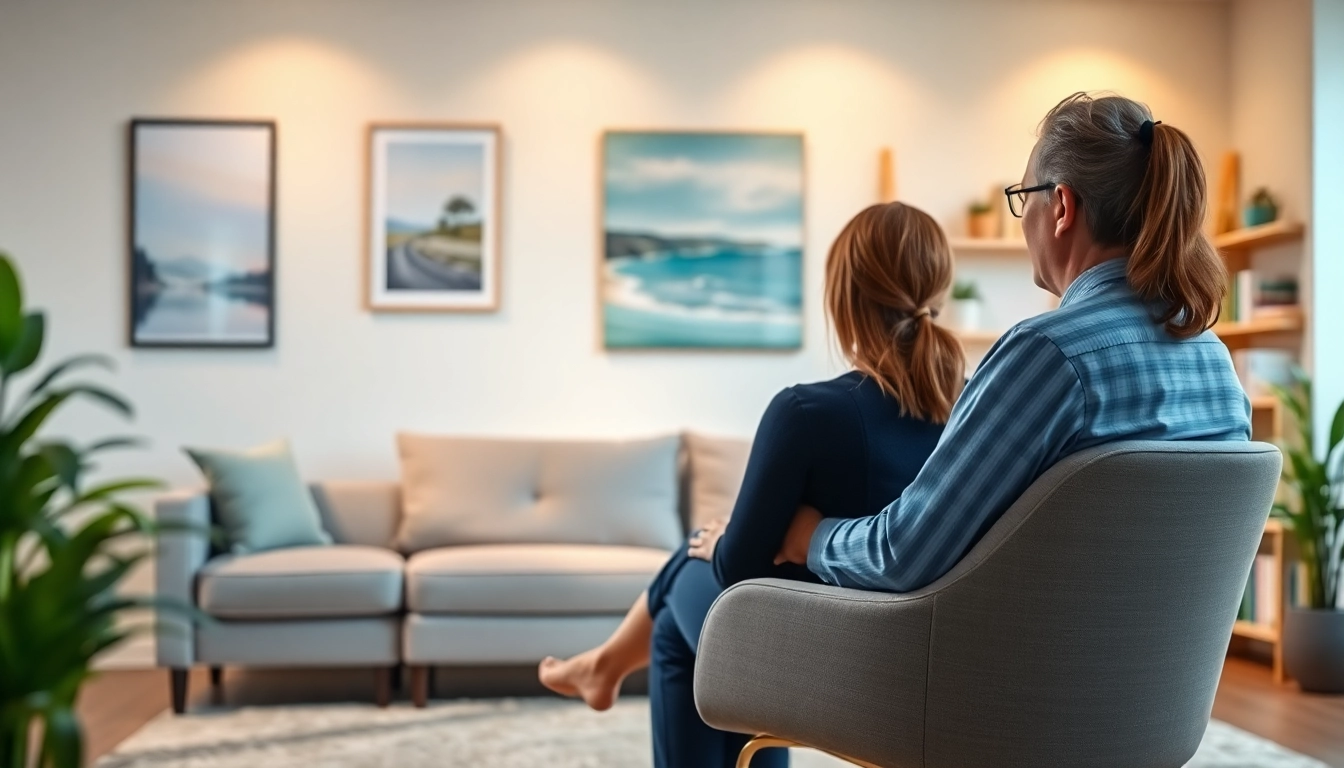 Offering psychotherapy dubai in a calming therapy session with a professional therapist.