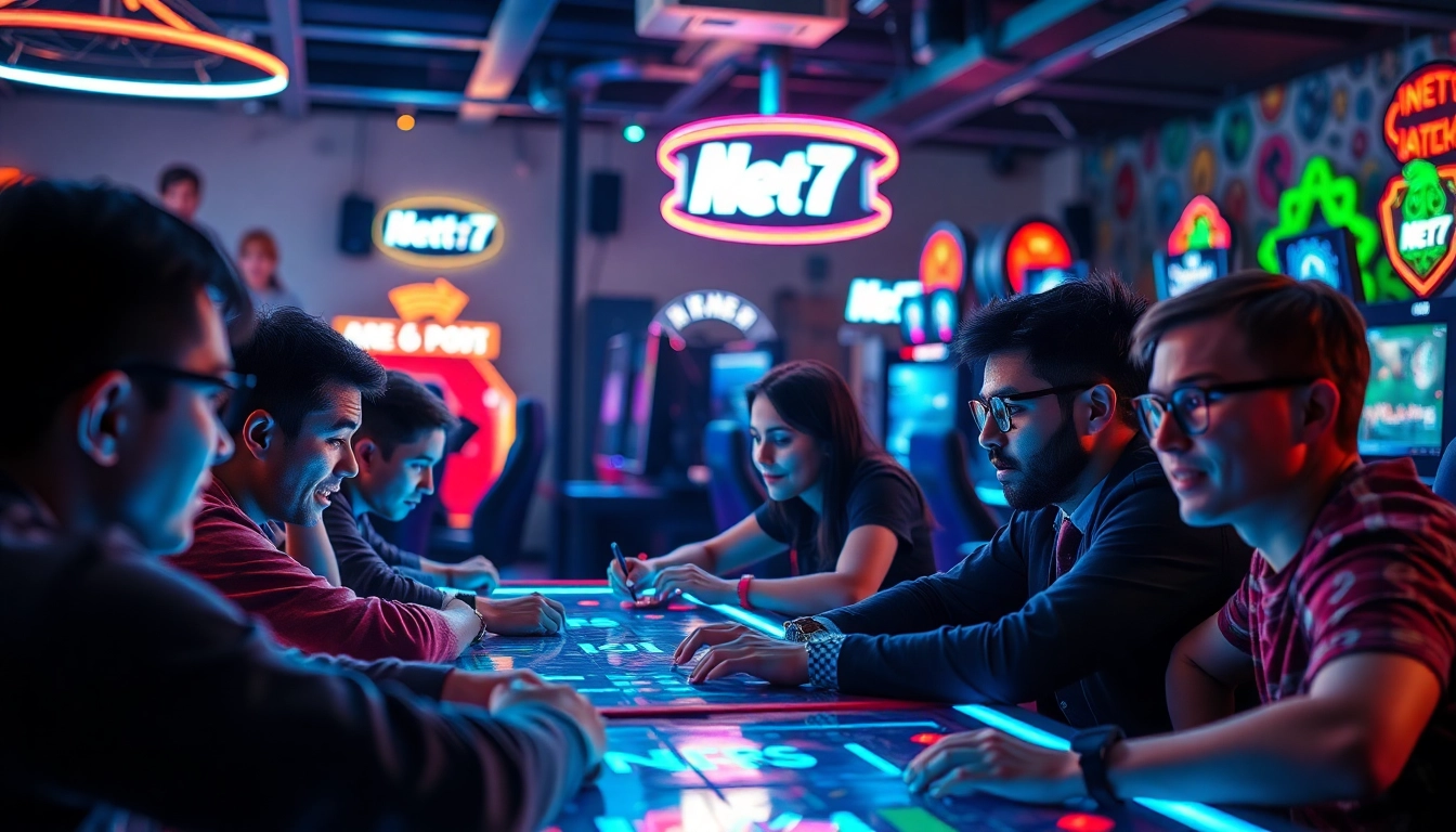 Pemain antusias memainkan net77 game dengan ekspresi penuh konsentrasi di meja permainan.