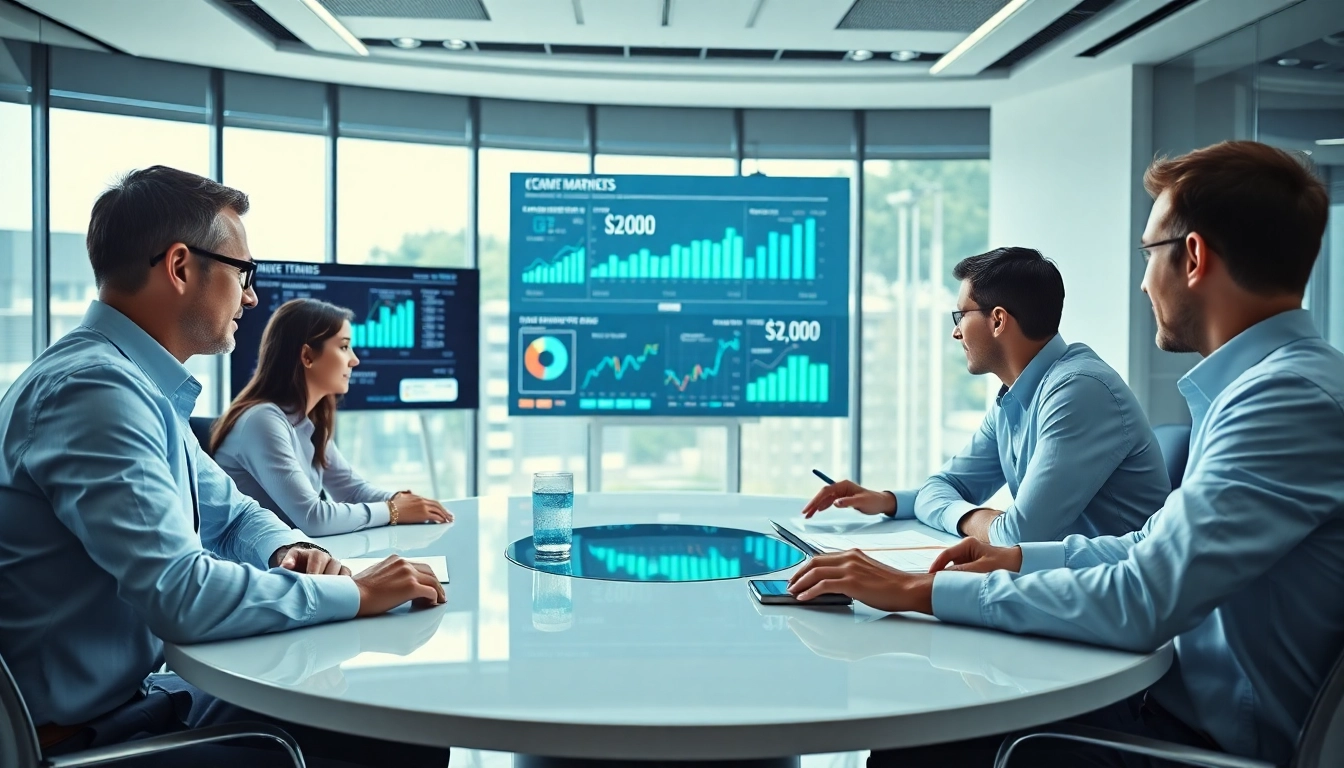Analyze ai prompts for competitive intelligence during a team strategy meeting with modern data displays.