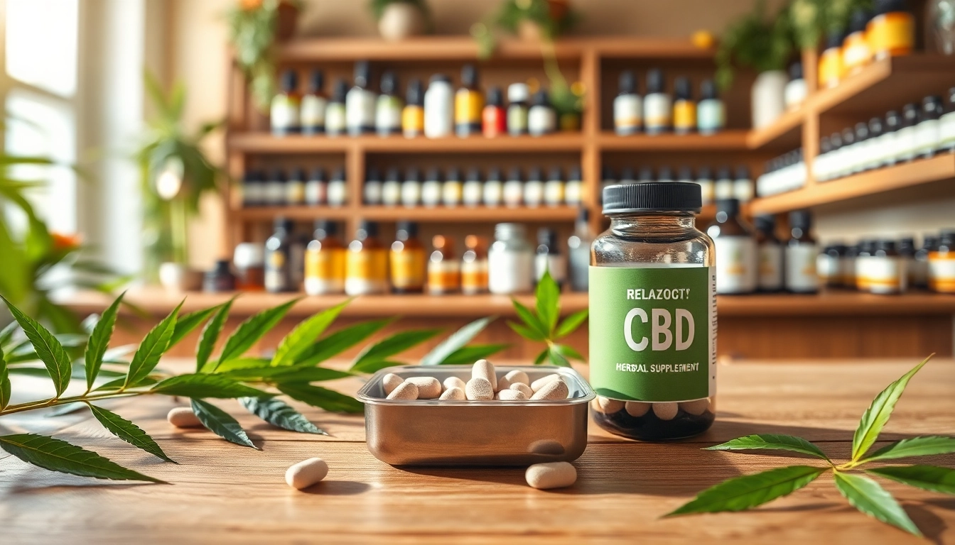 Showcase of cbd tablets in a natural wellness setting with green elements.