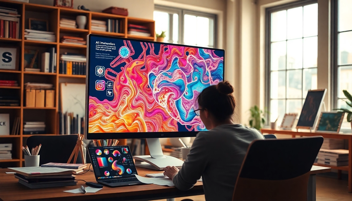 Automate image creation with the api for midjourney showcased in a modern workspace.