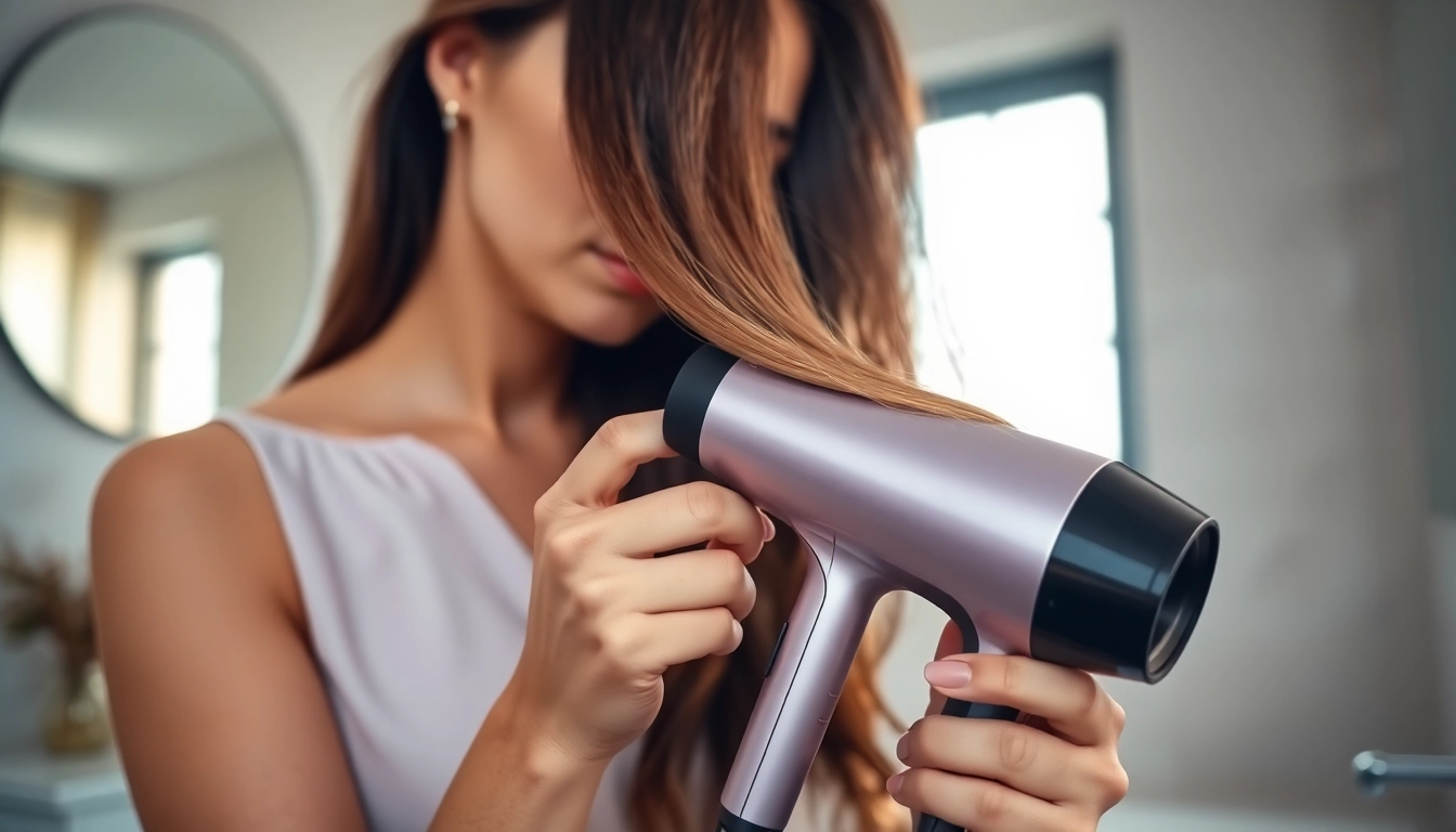 Transforming hair effortlessly with the best blow dryer in a modern setting.
