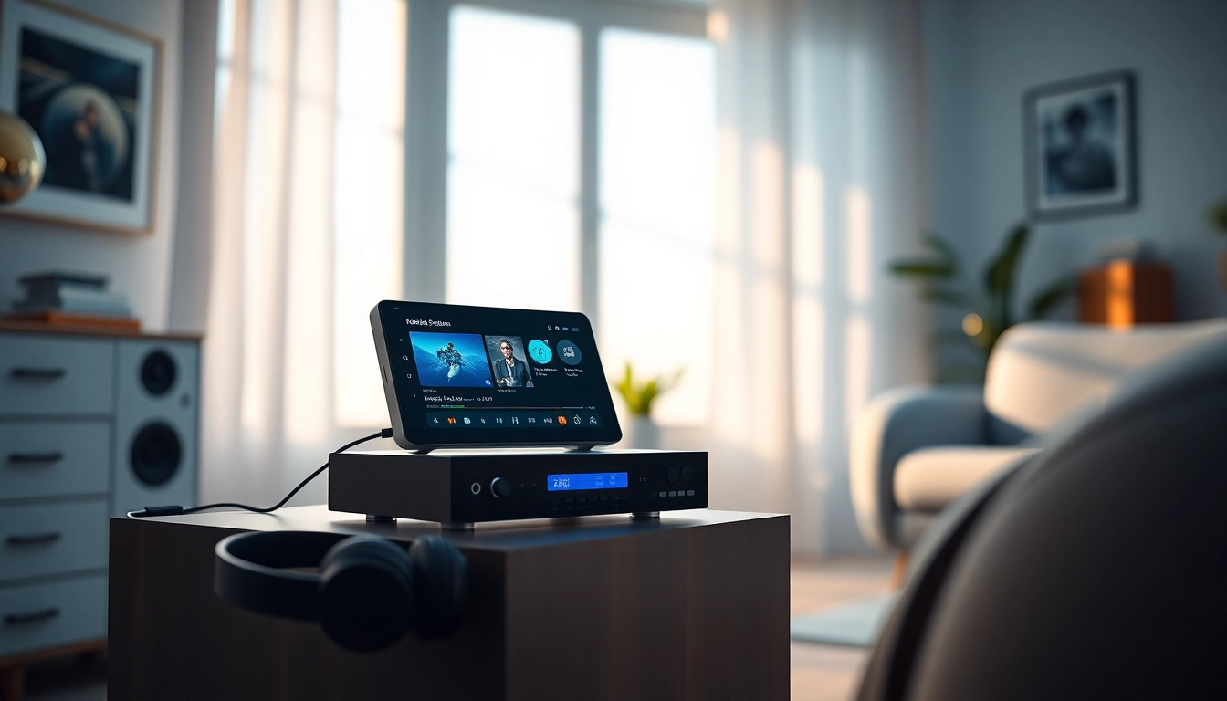 Engaging digital media player showcased on https://hardwareplayer.com in a cozy home environment.