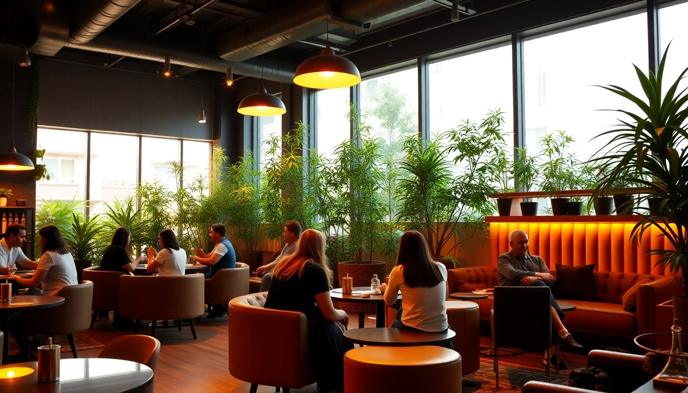 Join a cannabis club through https://cannabisbcn.com, featuring relaxed members in a vibrant setting.