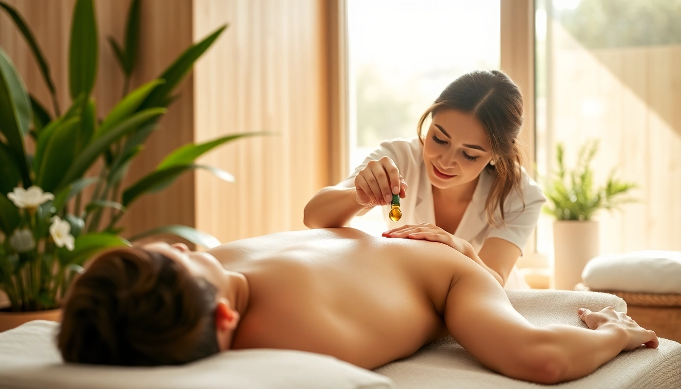 Experience a revitalizing Swedish massage near me in a serene spa setting.