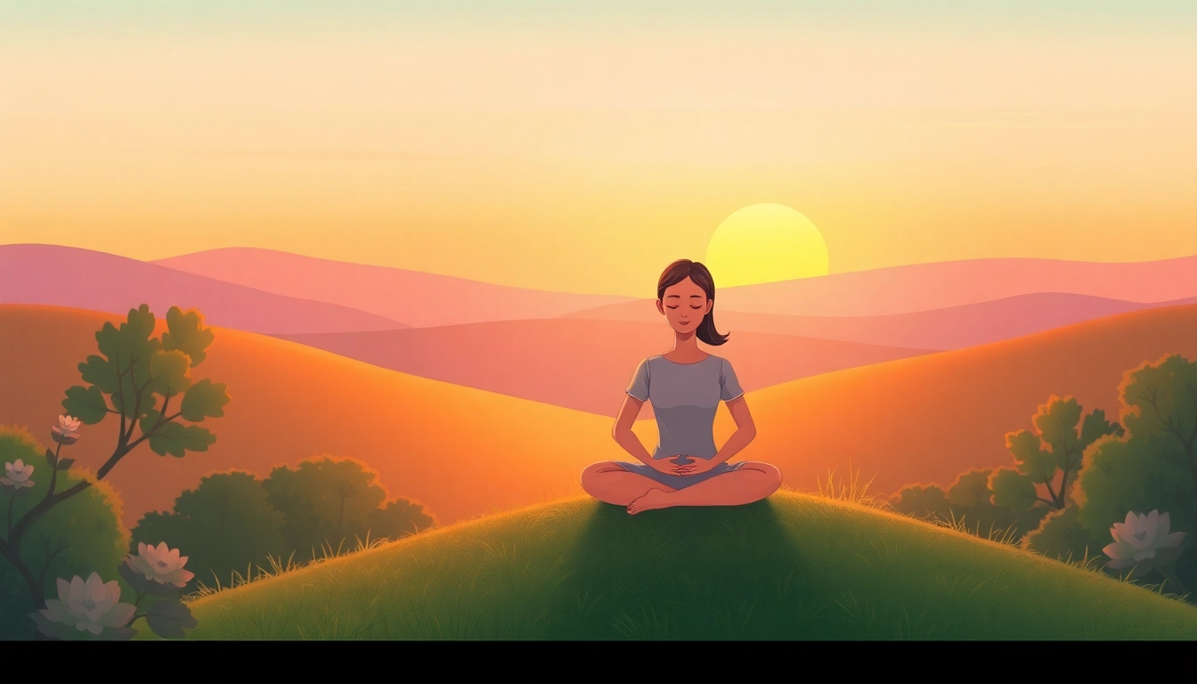 Person meditating in nature to cope with dealing with anxiety.