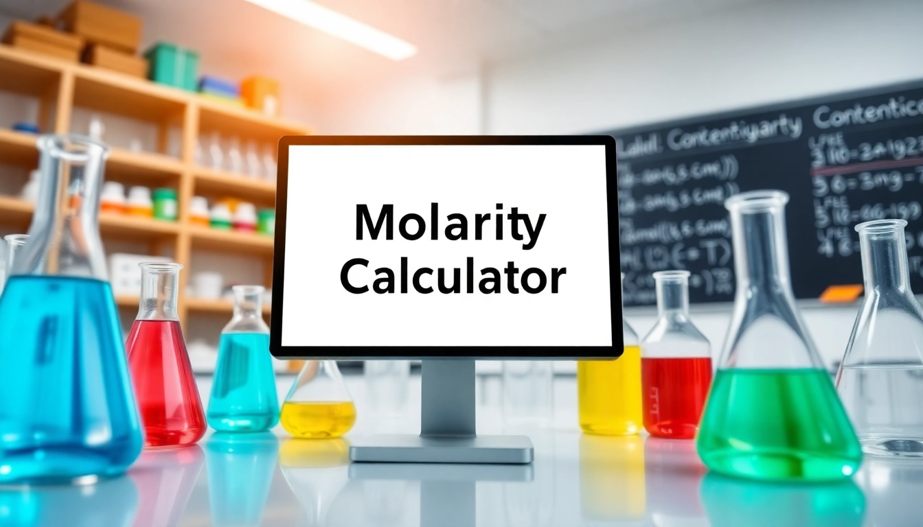 Calculate precise concentrations with the Molarity Calculator in a professional lab setting.